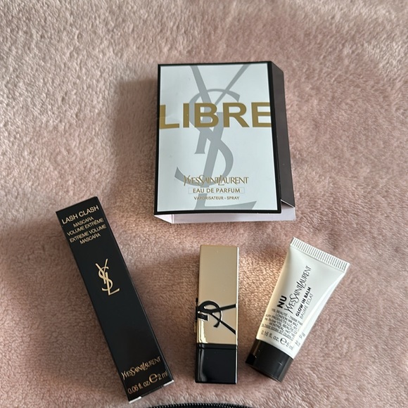 NWT YSL BEAUTE Cosmetic Bag with 4 mini products - Picture 9 of 14